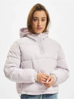 URBAN CLASSICS Damen Winterjacke Ladies Puffer Pull Over In Weiß