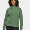URBAN CLASSICS Damen Zip Hoodie Ladies Polar Fleece In Grün -Modegeschäft für Damen urban classics zip hoodie gruen 910703