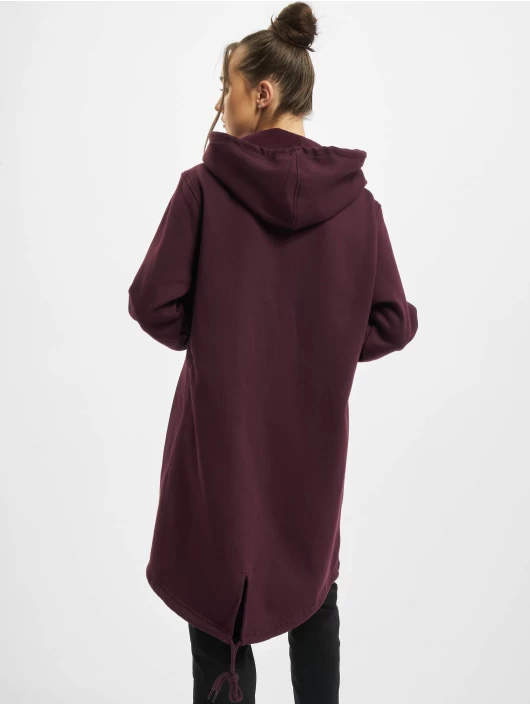 URBAN CLASSICS Damen Zip Hoodie Ladies Sweat Parka In Rot 4 URBAN CLASSICS Damen Zip Hoodie Ladies Sweat Parka In Rot – Bild 2