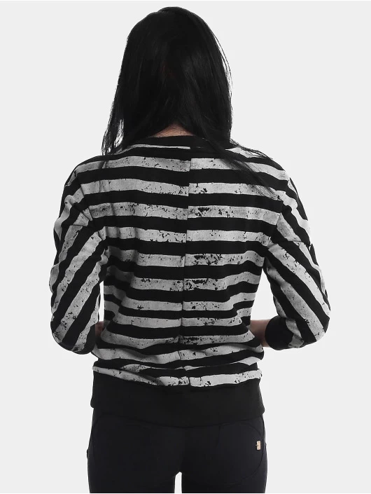 Damen Pullover Rose Claim Stripe In Schwarz 4 Damen Pullover Rose Claim Stripe In Schwarz – Bild 2